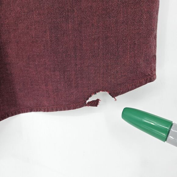 Vintage Cellini Shirt Mens Extra Large Maroon Button Down Casual Long Sleeve XL - Picture 6 of 12